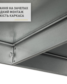 Стелаж металевий 3 полиці, на зачепах, 80кг на полицю, СТ 760×750×460, Цинк