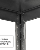 Стелаж металевий 3 полиці, на зачепах, 80кг на полицю, СТ 760×920×460, Цинк Стелаж металевий 3 полиці, на зачепах, 80кг на полицю, СТ 760×920×460, Цинк