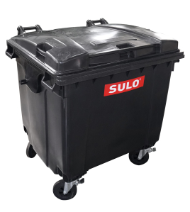 Контейнер пластиковий для ТПВ ТМ "SULO" 1100 л. Плоска кришка Cірий