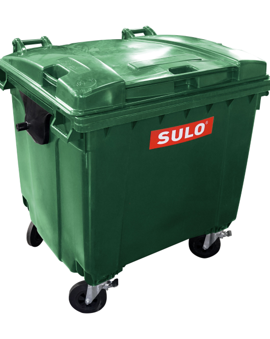 Контейнер пластиковий для ТПВ ТМ "SULO" 1100 л. Плоска кришка Зелений Контейнер пластиковий для ТПВ ТМ "SULO" 1100 л. Плоска кришка Зелений