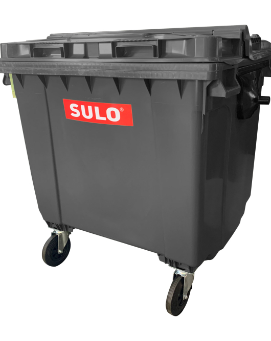 Контейнер пластиковий для ТПВ ТМ "SULO" 1100 л. Плоска кришка в кришці, Сірий Контейнер пластиковий для ТПВ ТМ "SULO" 1100 л. Плоска кришка в кришці, Сірий
