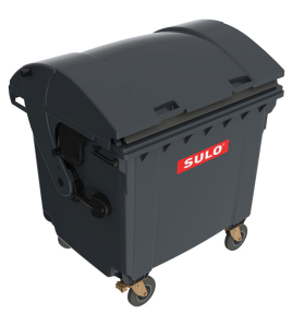 Контейнер пластиковий для ТПВ ТМ «SULO» 1100 л. сферична кришка, Сірий