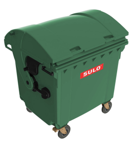 Контейнер пластиковий для ТПВ ТМ «SULO» 1100 л. сферична кришка, Зелений