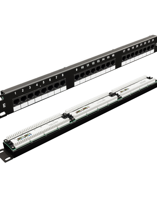 Патч панель 24 порти 1U 19" UTP CAT5E
