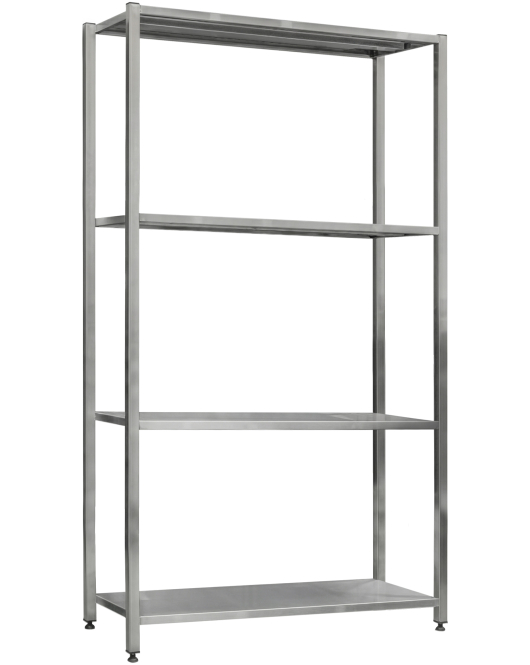 Стелаж зварний з нержавіючої сталі СжН-4-1400x550x1800